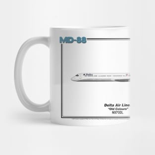 McDonnell Douglas MD-88 - Delta Air Lines "Old Colours" (Art Print) Mug